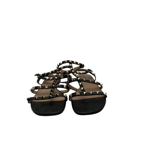 Valentino Rockstud Accents Leather Gladiator Sandals - Size 9.5 - Picture 4 of 6